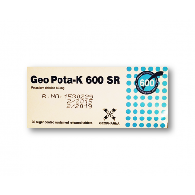 GEO POTA-K 600 SR ( POTASSIUM CHLORIDE ) 30 TABLETS